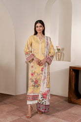 Resham Unstitched Cambric 3 Pcs Printed Suit D753